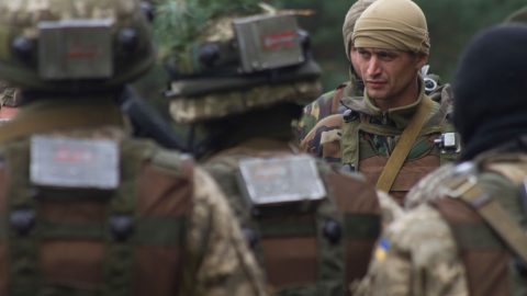 a ukrainian army platoon commander conducts an after ab f