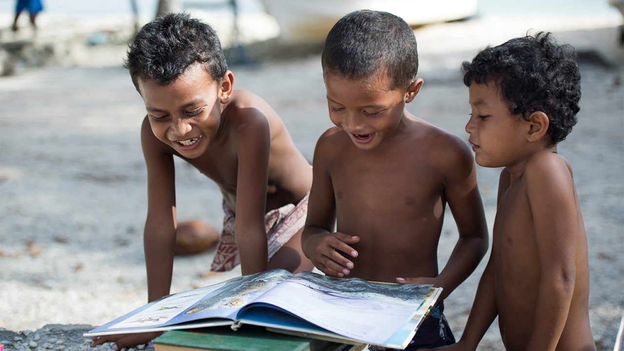 Children Receive Gifts from Operation Christmas Drop in Micronesia